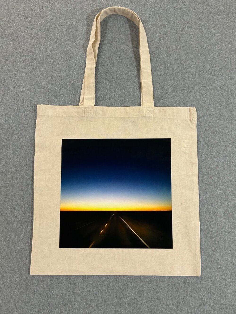 Sunset Highway Graphic Eco-Friendly Reusable Shopping Grocery Cotton Tote Bag